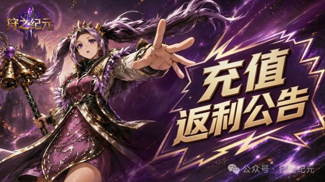 《狩之纪元》删档测试充值返还公告 《狩之纪元》删档测试充值返还公告